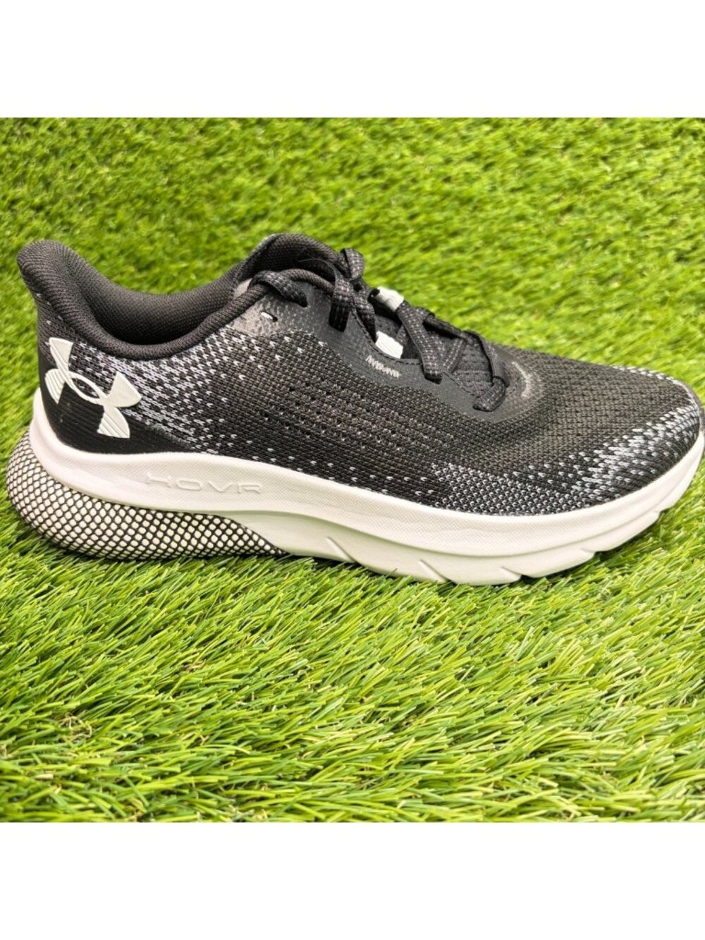 Under Armour HOVR Turbulence 2 Womens Size 6 Black White Running Shoes Sneakers